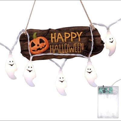 China 005 LED Hanging Halloween/Ghost Decor Pumpkins/Spider/Skull LED String Lights Lanterns Lamp For Decoration for sale