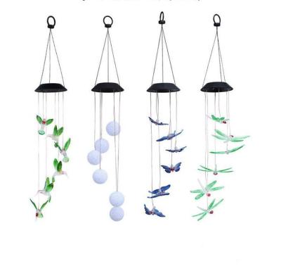 China 007 New Fashion Solar Powered Wind Chime Light Led Dragonfly for sale