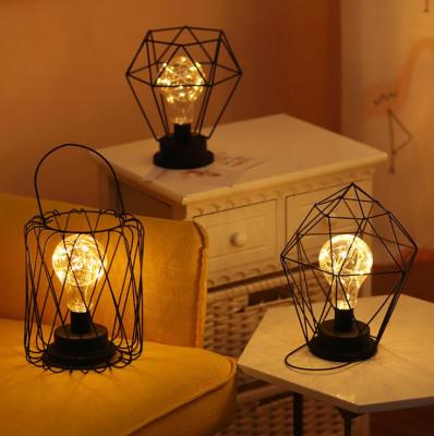 China INS Metal Led Iron Table Lamp Battery Operated LED Night Light For Home Decorations for sale