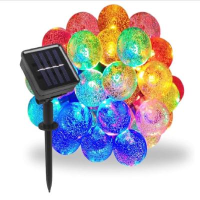 China 002 Hot Selling Outdoor Garden 5m 20LED Solar Fairy Christmas Fairy Lights Crystal Ball String Lights for sale