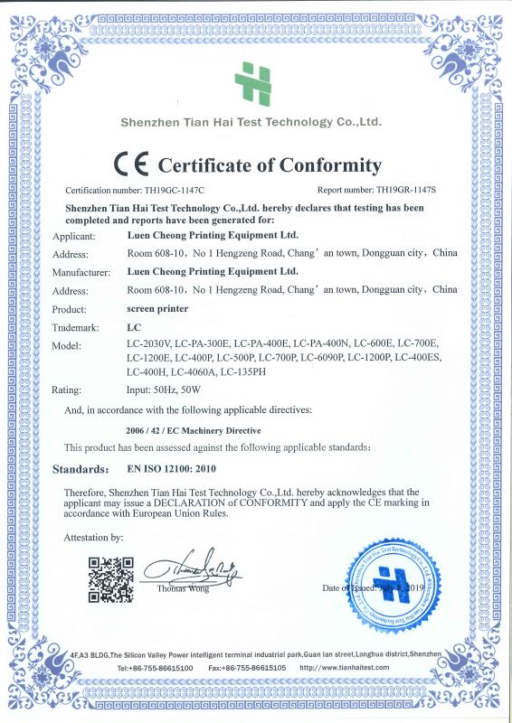 CE - Luen Cheong Printing Equipment Ltd.