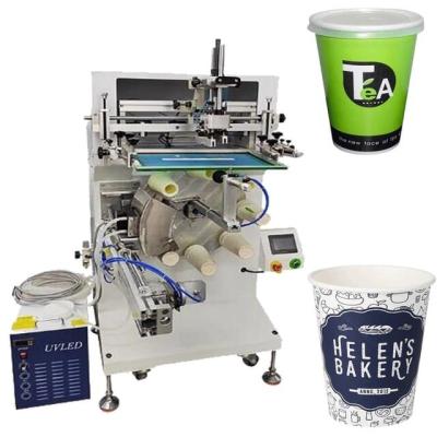 China Factory Paper Cups Silk Screen Printing Machine Plastic Cups Screen Printing Machine for sale