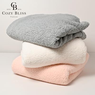 China Comfortable Anti-Pull Bliss Cheap Sherpa Blanket Throw For Sofa Stock Fleece Blanket Warm Sherpa for sale