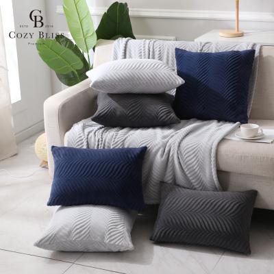 China Bliss Decorative Sofa Pillows Anti-static Comfortable Cushion Covers Pure Color Car Throw Home Case for sale