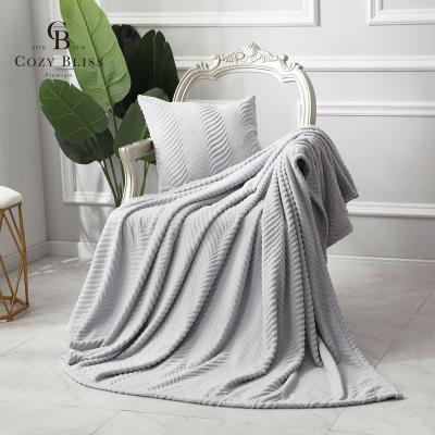 China Bliss Shearing Anti-Static Comfortable Throw Blanket for Sofa Travel Office Air Conditioning Throw for sale