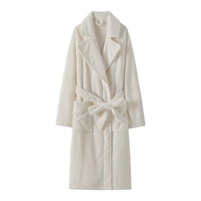 China Comfortable Plus Size Bliss New Arrival Revere Collar Long Robe Bathrobes Terry Women's Sleepwear for sale