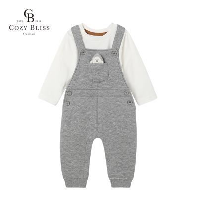 China Bliss Wholesale Newborn Baby Clothes Antibacterial Cotton Baby Infant 2 Pcs Set Comfortable Natural Romper for sale