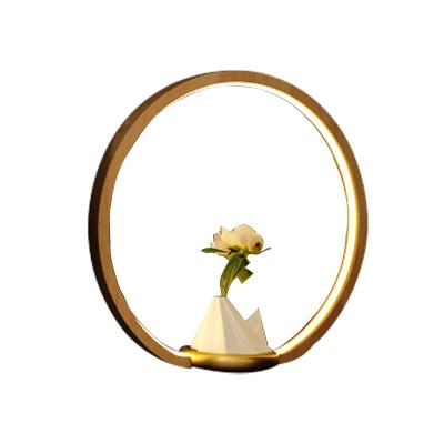 China Eco-friendly modern simple annular round bedside lamp bedroom living room stage art table lamp birthday gift for sale