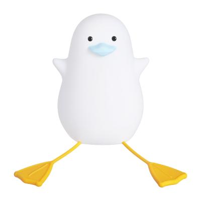 China Modern 2021 Little Kids LED Duck Penguin Animal Mini Baby Lamp Silicone Gift Night Light with Mobile Phone Holder for sale