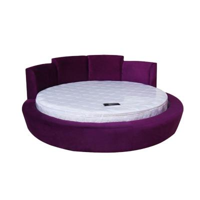 China Mordern king size soft round bed fast delivery customized modern soft round circle bed frame queen letto special shape bed for bedroom for sale