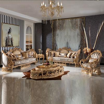 China Turkey Adjustable European Furniture Classic Living Room Sofa (Other) Set Wooden Couches Sectional Gold Luxury Sofa Set for sale