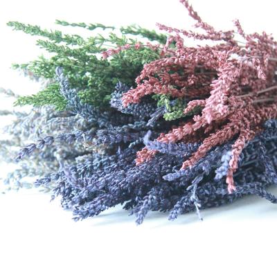 China decorative flowers & Natural Preserved Handmade Dried Flower Lavender Pink Purple Lavender Garlands SZ04130 China Supply For Hotel Home Decoration for sale