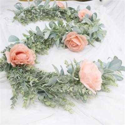 China Wholesale Home Flower Garland Fake Flower Vine Artificial Silk Flower Vines Wall Hanging Festival Decoration E07495 Amazon For Hanging Decor for sale