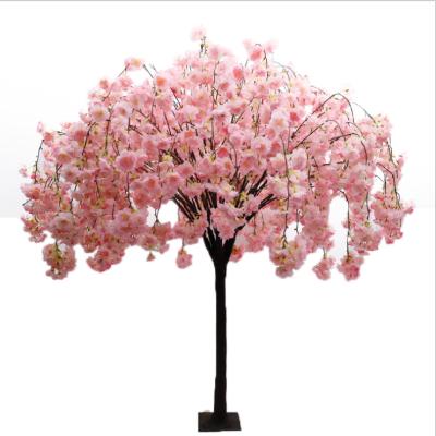 China D050726 Minimalist Artificial Flower Table Centerpieces Plastic White Pink Cherry Blossom Tree Tree For Indoor Outdoor Wedding Decorations for sale