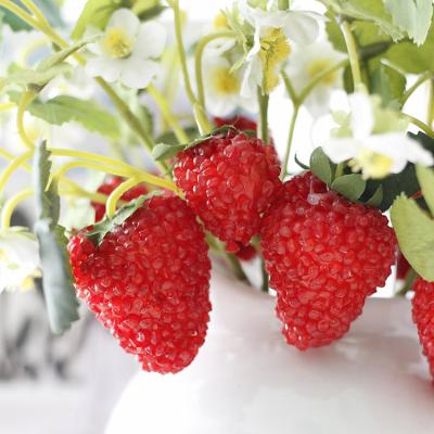 China Wedding V578 Porcelain Strawberry Artificial Flowers Wholesale Decorative Colorful Plastic Fruit Accessories Mulberry DIY Garden for sale