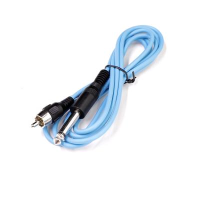 China Tattoo Power Supply Tattoo Machine Clip Attach Wholesale Blue RCA Clip Clips Cables 1.8m for sale