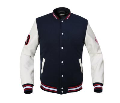 China Hot Baseball Logo Unisex Varsity Jacket Men Custom Made Best Selling High End Quality Waterproof for sale