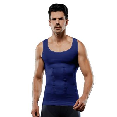 China 2022 Antibacterial High Quality Sleeveless Slim Waist Trainer Tank Tops Compression And Lift Shapewear Men for sale