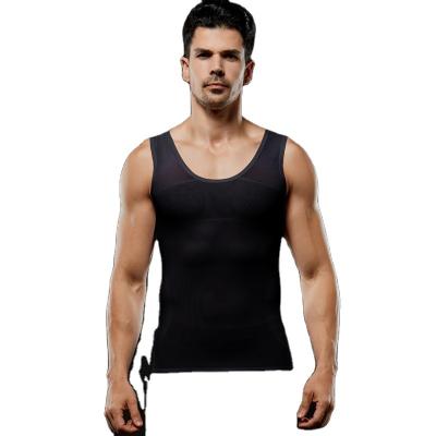 China 2022 OEM & ODM High Quality Service Antibacterial Size Sleeveless Compression Men Body Shapewear for sale