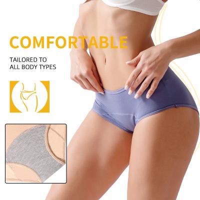 China 2022 Wholesales Antibacterial Seamless Heavy Leak Proof Heavy Leak Proof Teen Cotton Menstrual Bamboo Period Panties Plus Size Leakproo 4 Layers for sale