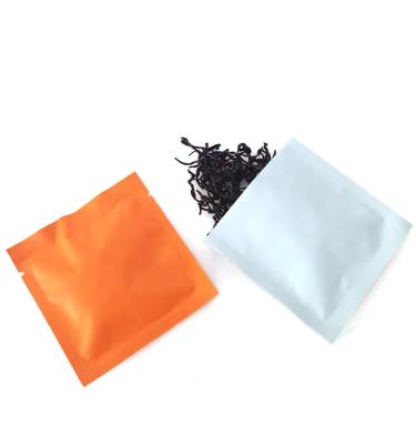 China Disposable Tea Bag Custom Logo Three Side Sealing Bag With Teardrop Aluminum Foil Plastic Bags for sale