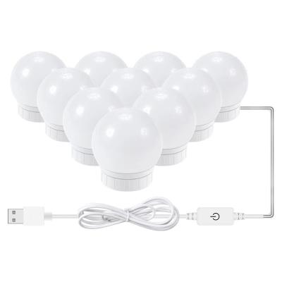 China Toprex Industrial Makeup Mirror Cosmetic Lights USB Touch Dimmer G45 Led Vanity Mirror Lights Kit for sale