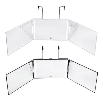 China Lighted Makeup Creative Three Folding Mirror Folding Mirror Accent Desk for sale