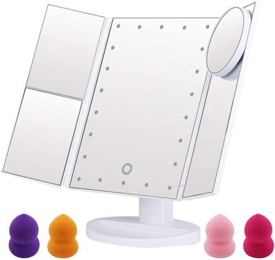 China Lighted led vanity mirror table vanity mirror for sale