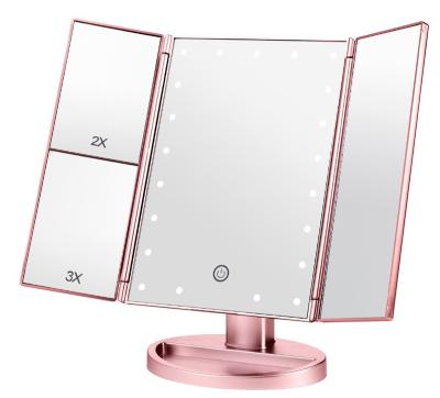 China Lighted Led Vanity Mirror Table Mirror Triple Vanity Mirror for sale