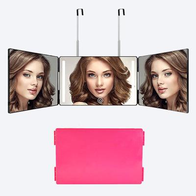 China Hot Lighted Amazon Product, Triple Wall Mirror With Light, Barber Mirror for sale