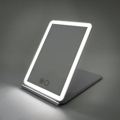 China Lighted Vanity Mirror Smart Touch Control Folding Led Travel 3 Colors 