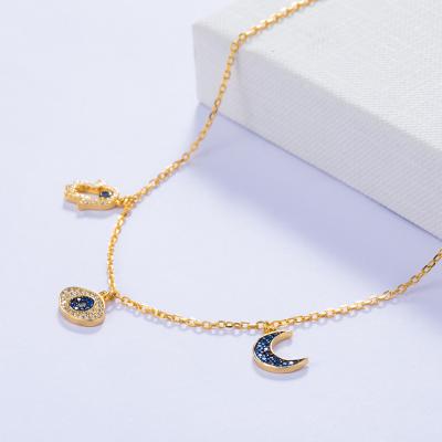 China Custom Made Environmental Friendly 925 Women's Sterling Silver Gold Plated Link Hand Necklace Jewelry Chain Wholesale for sale