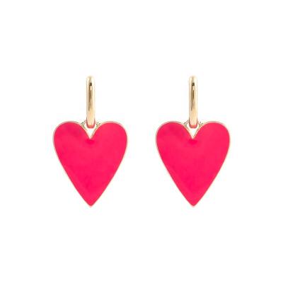 China New Arrival 2020 FASHIONABLE 925 Sterling Silver Earrings Enamel Big Heart Shape Dangle Women's Earrings for sale