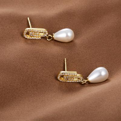 China Original pendiente colgante redondo eco-friendly 925 plata gold plated jewelry Sterling 92.5 big silver beads fashion drop earrings for sale