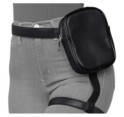 China PU Leather Harness Thigh Fanny Pack Tactical Drop Leg Organizer Pouch Bag For Men And Women for sale