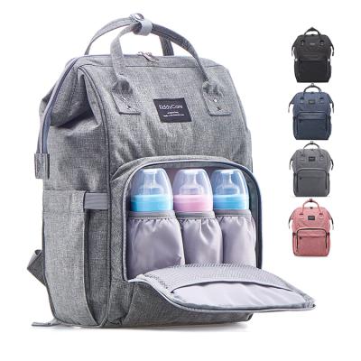 China With Portable USB Mummy Bag Baby Diapers Bag Backpack Feeding Bottle Bag for sale