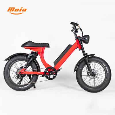 China New Arrival 500W/750W/1000W Full Suspension Aluminum Alloy High Speed ​​Motor Fat Tire Electric Mountain Bike for sale