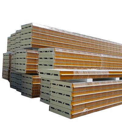 China Modern Polyurethane PU Sandwich Panel Insulated Wall For Cold Room for sale