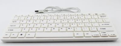 China White Ultra Thin Wired USB Mini PC Keyboard for PC Apple Mac Laptop Notebooks for sale