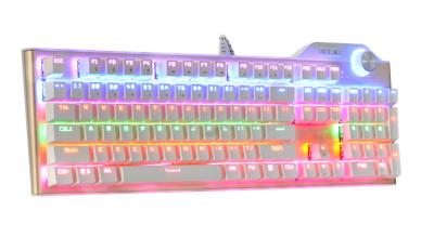 China Teclado retroiluminado de manera gradual ergonómico del juego del teclado retroiluminado USB de 104 llaves LED en venta