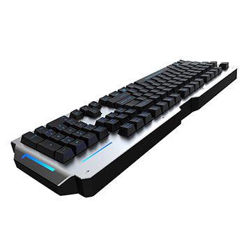 China RGB Metal Mechanical Keyboard 104 Keys Waterproof Blue Switch Anti Ghosting for sale