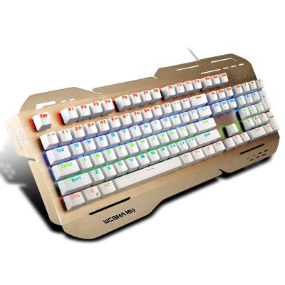 China LED Mechanical Backlit Gaming Keyboard With Metal Aluminum Alloy Case Structure for sale