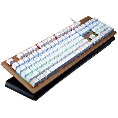 China Retroiluminación LED atada con alambre teclado mecánico anti lleno del RGB de la prenda impermeable de la imagen secundaria en venta