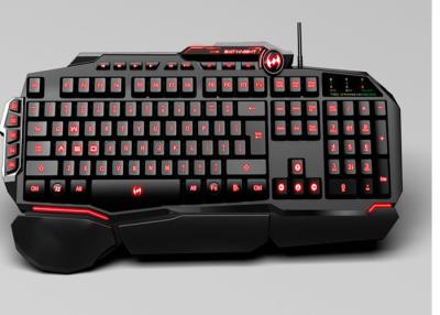 China Customized Language Layout Waterproof Gaming Wired Keyboard LED 104 Keys for sale