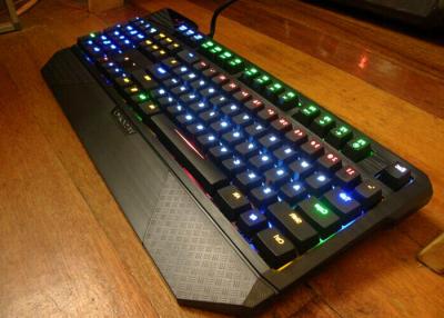 China LED Illuminated Ergonomic Wired Gaming keyboard Double Color Plastic Keycap for sale