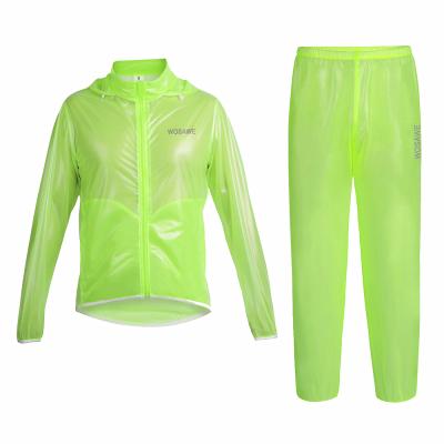 China Breathable Green Blue Color Pure Polyester Fashion Ladies Cycling Raincoat for sale