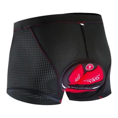 China WOSAWE Antibacterial Underpant Cycling Cycling Shorts Gel Padded 5D Shockproof Black Bike Underwear Shorts for sale