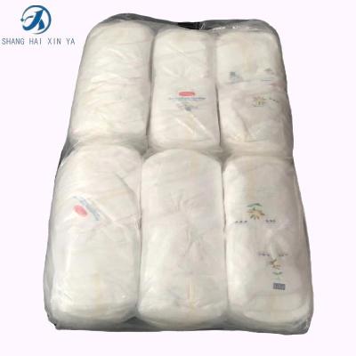 China Printed Diaper Cotton Cheapest Grade B High Quality Inventory On Bulk Sale Of Baby Diapers for sale