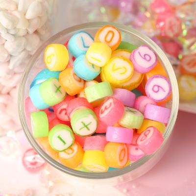 China OEM Natural 2g Hot Selling Bulk Number Shape Soft Fruit Flavor Hard Hand Made Candy for sale