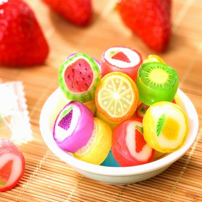 China Small fruity candy candy candy confectionery high quality halal normal to OEM Mini Fruit Pattern Fruit Hard for sale